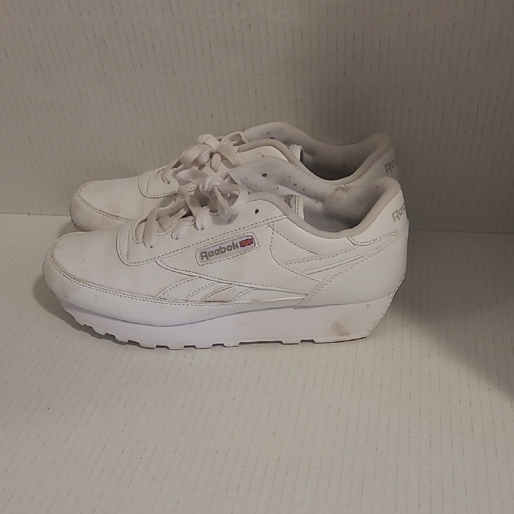 Reebok Womens Classic Renaissance Sneakers White/Steel Size 9.5